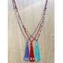 mix crystal bead color fashion tassels necklace long strand 3color
